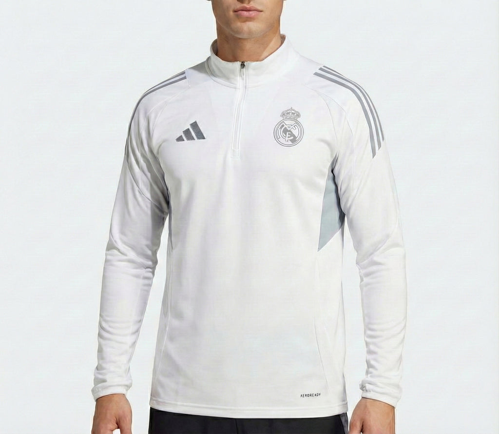 Real Madrid white track top