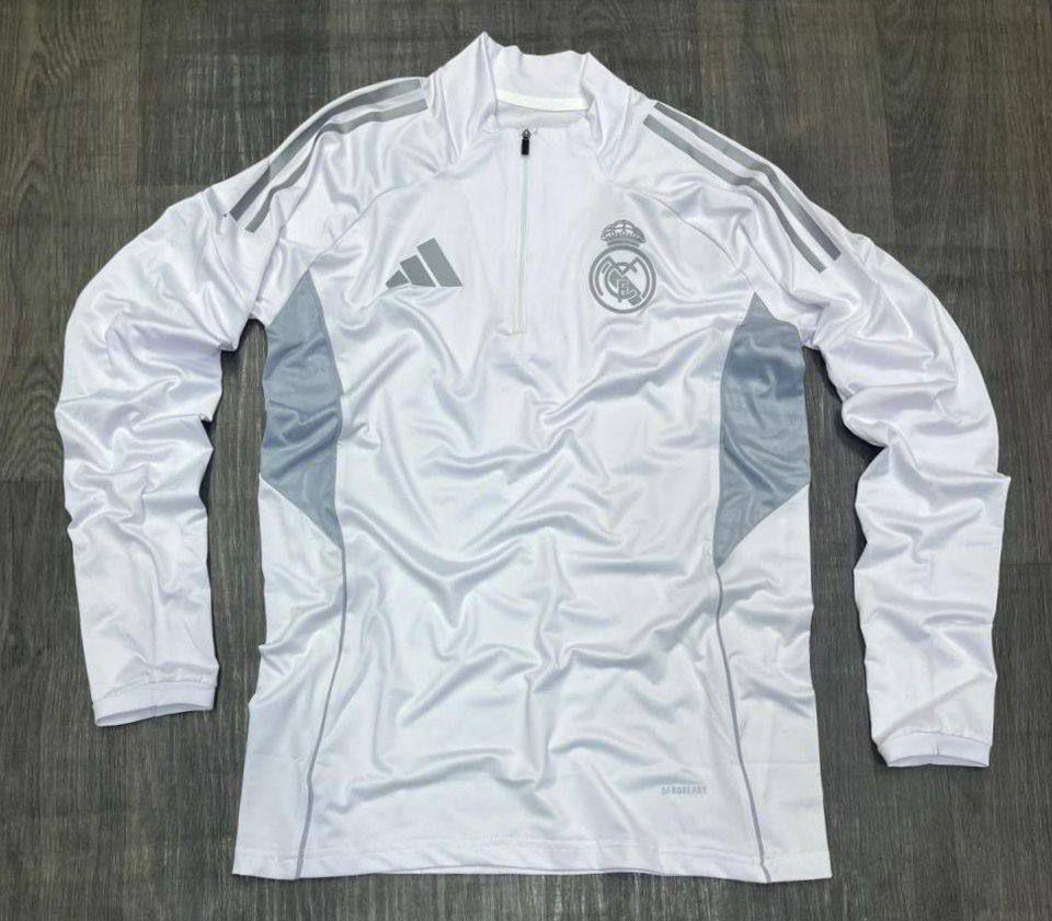 Real Madrid white track top